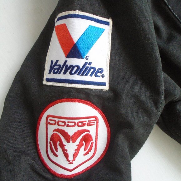 vintage Simpson Republic Racing Pit Crew Team Overalls Mens Size LS Black - Picture 7 of 12